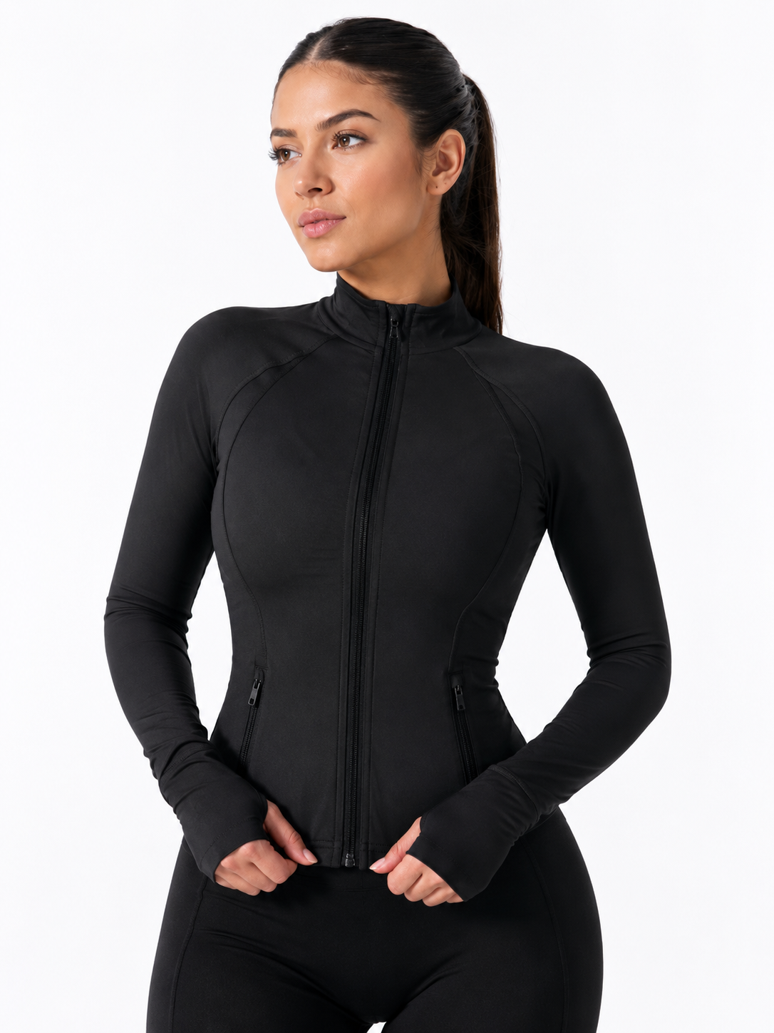 Elysium Zip Jacke - Onyx Black – Ansicht 5