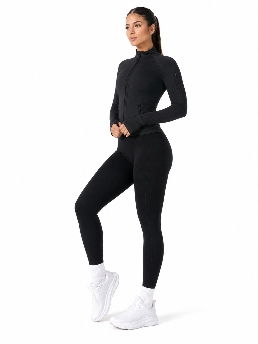 Elysium Zip Jacke - Onyx Black – Ansicht 2
