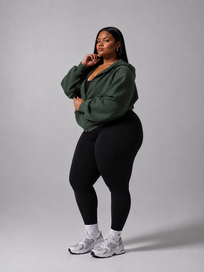 Threads Waist Zip Hoodie - Limon Pepino – Ansicht 4