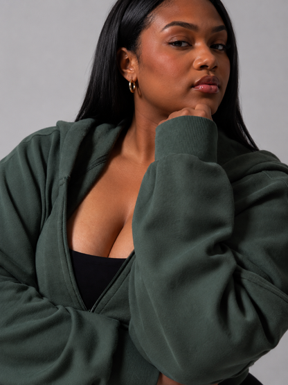 Threads Waist Zip Hoodie - Limon Pepino – Ansicht 1