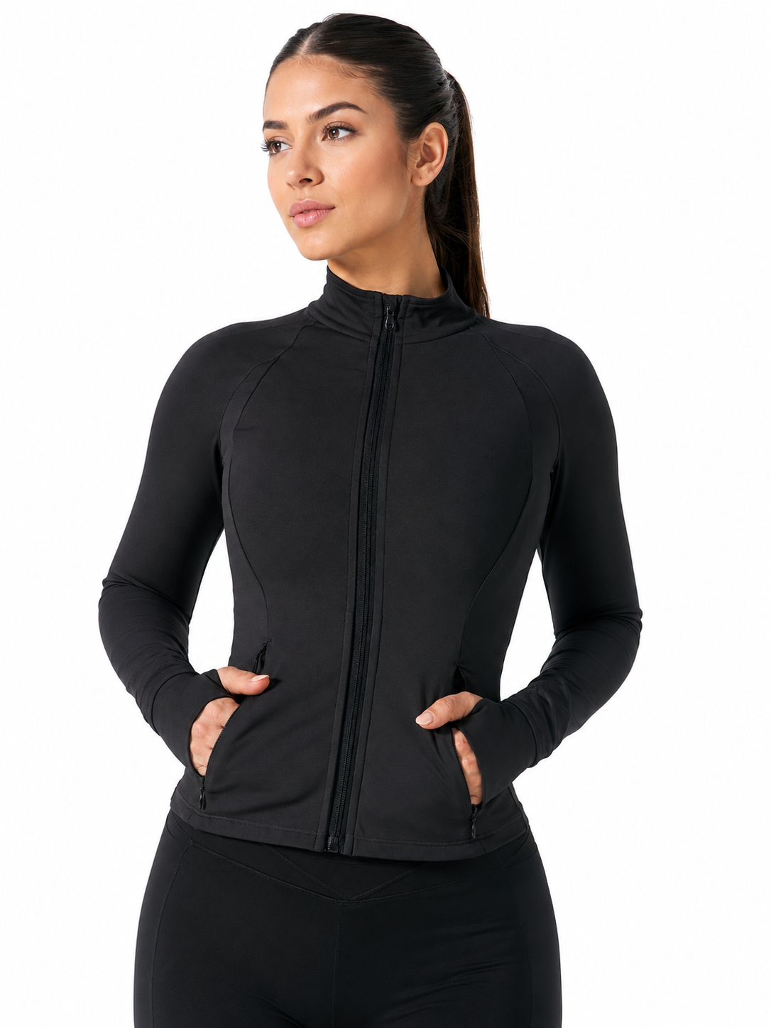 Elysium Zip Jacke - Onyx Black – Ansicht 1