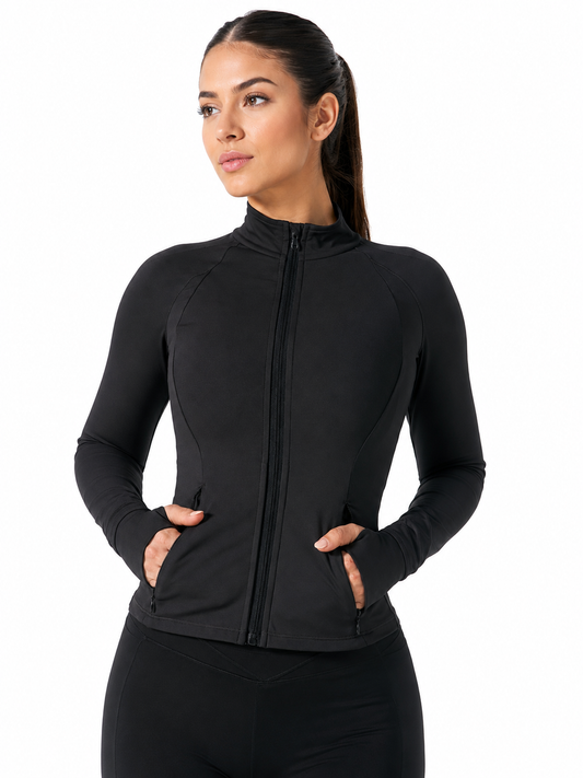 Elysium Zip Jacke - Onyx Black – Ansicht 1
