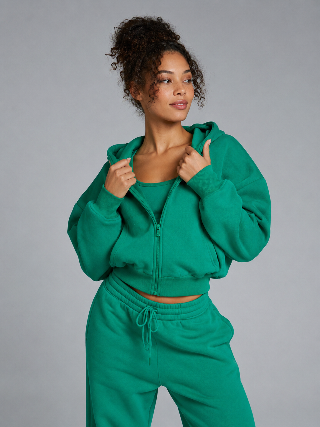 Plush Fleece Zip Hoodie - Lucky Charm – Ansicht 2