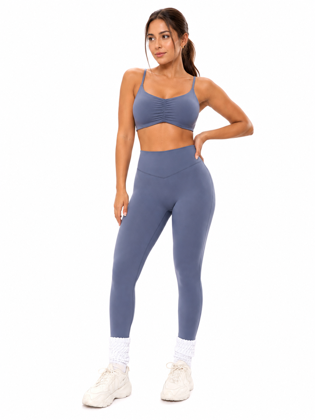 Aggressive Scrunch Legging - Barista Blue – Ansicht 1