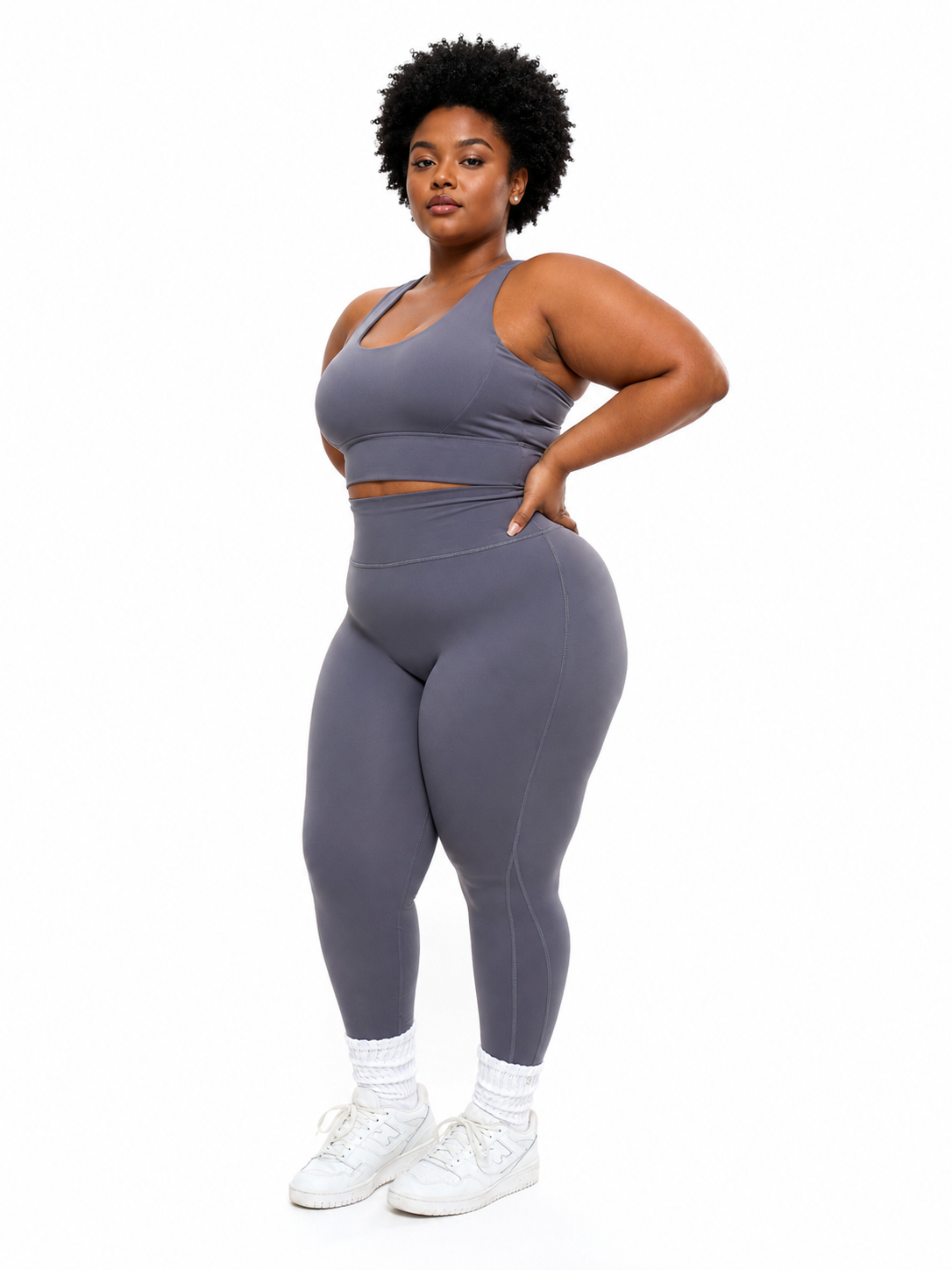 Rosa Sports Bra - Blue Steel – Ansicht 1
