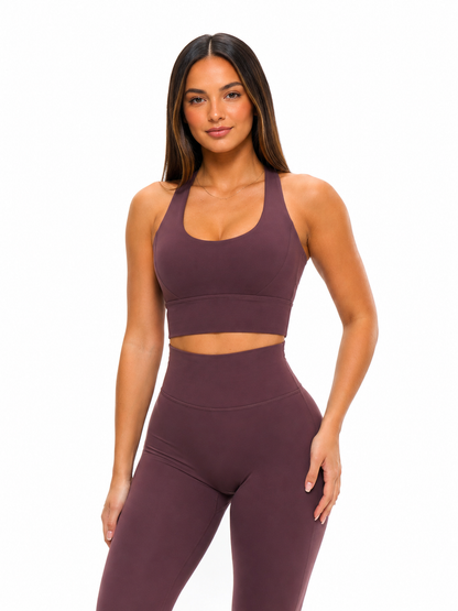 Rosa Sports Bra - Smoked Cherry – Ansicht 4