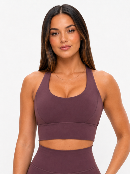 Rosa Sports Bra - Smoked Cherry – Ansicht 1