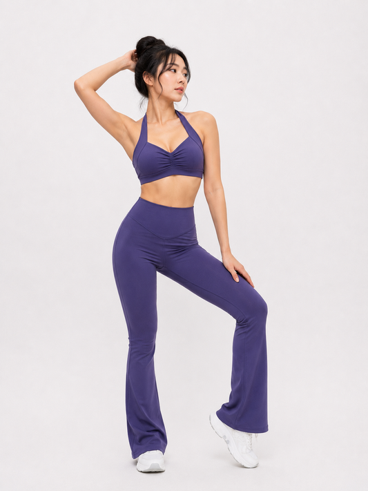 Poshknit Flare Legging - Shadow Berry – Ansicht 1