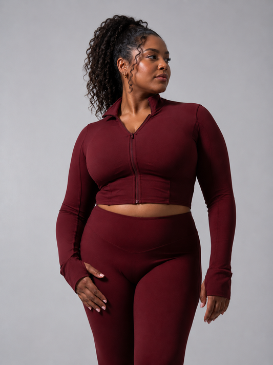 Rosa Taillenlange Jacke - Vineyard – Ansicht 1
