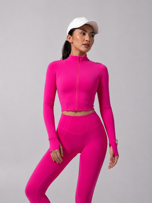 Rosa Taillenlange Jacke - Miami Vice – Ansicht 1