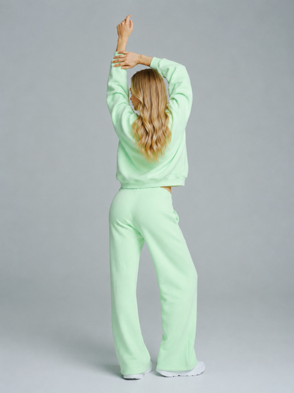 Plush Fleece Crew Pullover - Honeydew – Ansicht 4