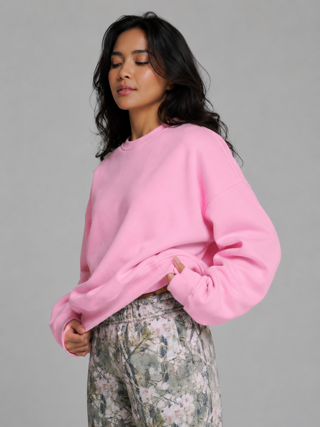 Plush Fleece Crew Pullover - Plastic Pink – Ansicht 4
