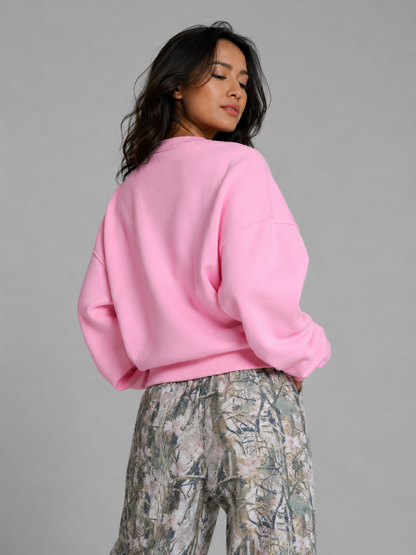 Plush Fleece Crew Pullover - Plastic Pink – Ansicht 2