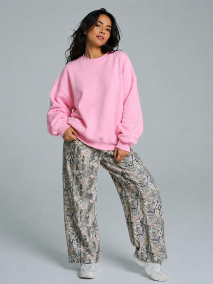 Plush Fleece Crew Pullover - Plastic Pink – Ansicht 1