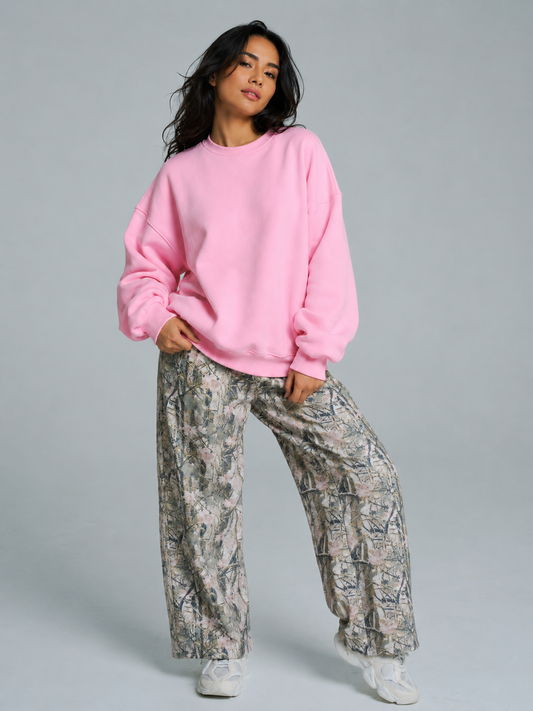 Plush Fleece Crew Pullover - Plastic Pink – Ansicht 1