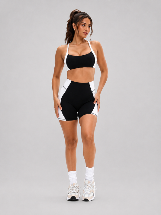 Aurora Sports Bra - Onyx Black and White – Ansicht 1
