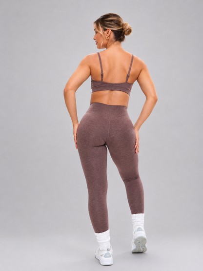 Dream Heathered Legging - Mocha Berry – Ansicht 2
