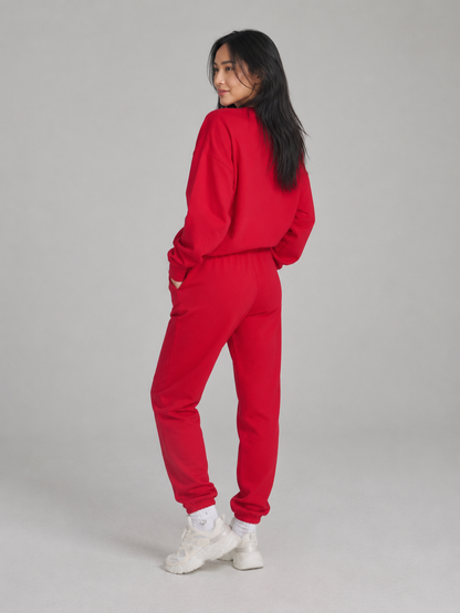 Threads Crew Pullover - Lipstick Red – Ansicht 2