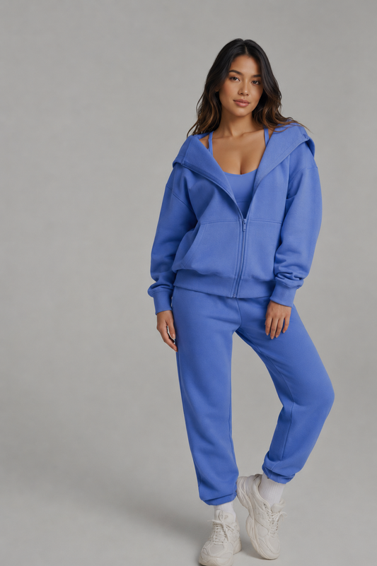Threads Zip Hoodie - Azul – Ansicht 1