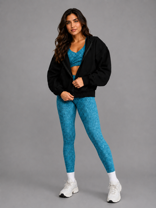 Full Zip Cloud Hoodie - Onyx Black – Ansicht 1