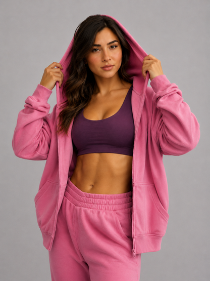 Threads Zip Hoodie - Bloom – Ansicht 3