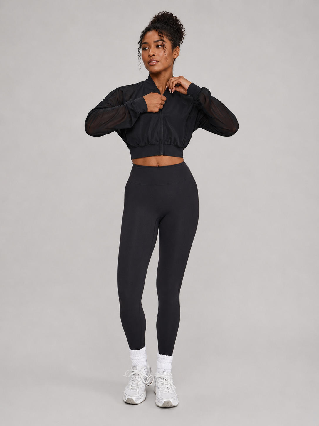 Exposed Mesh Jacke - Onyx Black – Ansicht 1