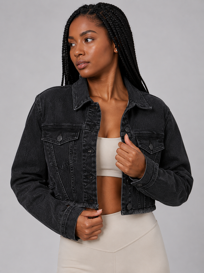 Desire Denim Jacke - Washed Black – Ansicht 3
