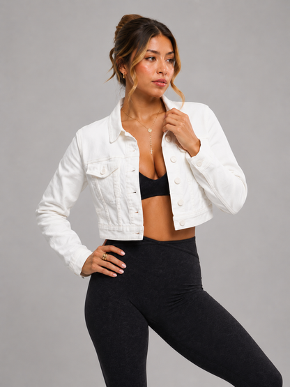 Desire Denim Jacke - White – Ansicht 4