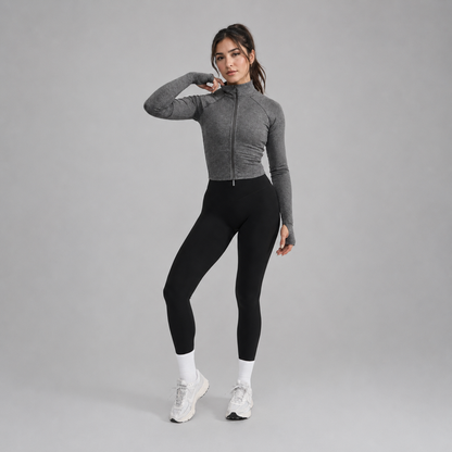 Dream Heather Zip Jacke - Heather Charcoal – Ansicht 2